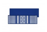 BACI MILANO RUNNER DECORO BLU E BIANCO INFINITY CM 48 X 150